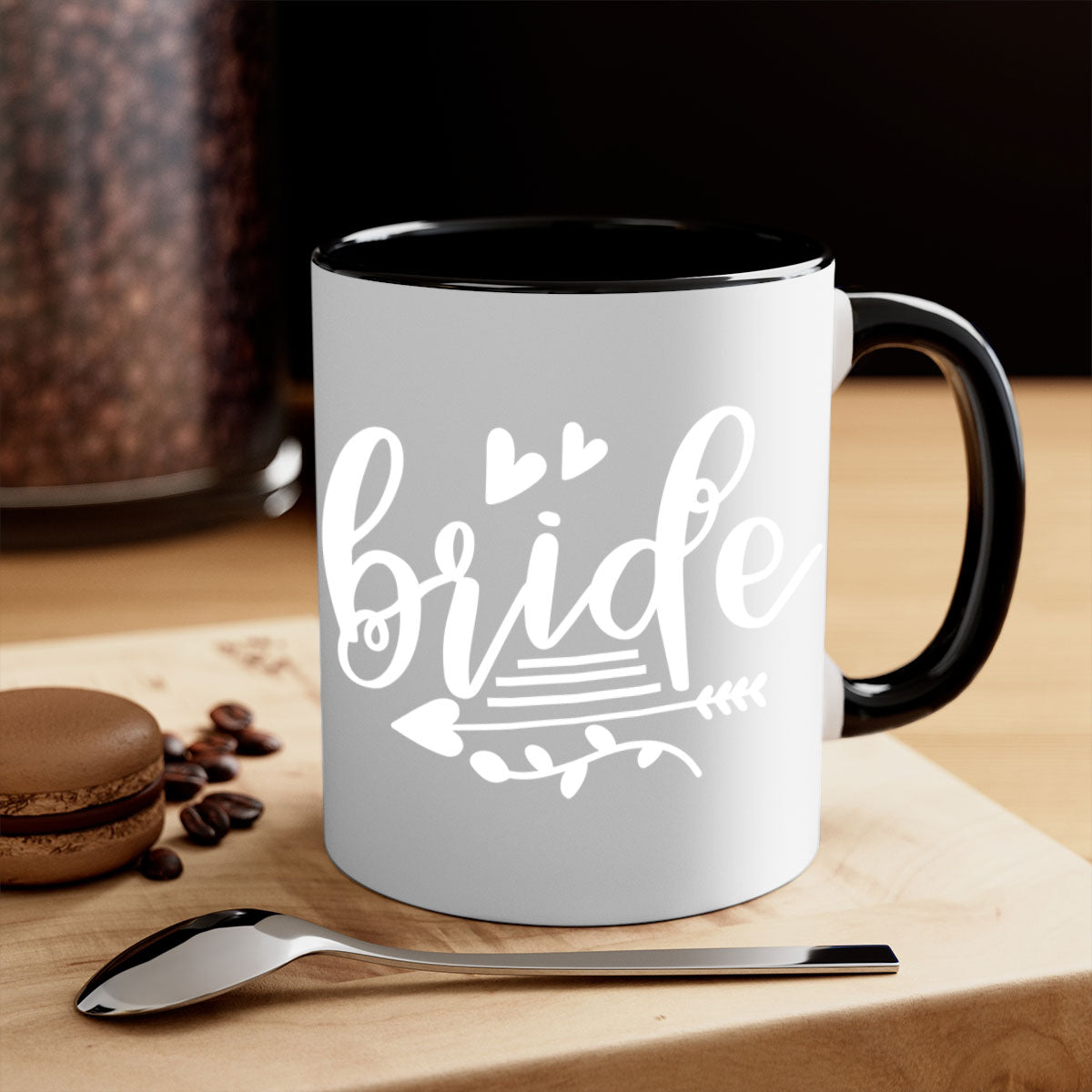 Brideeeeee 104# Mug featuring a two-tone design with a colored handle and glossy finish, available in multiple colors.