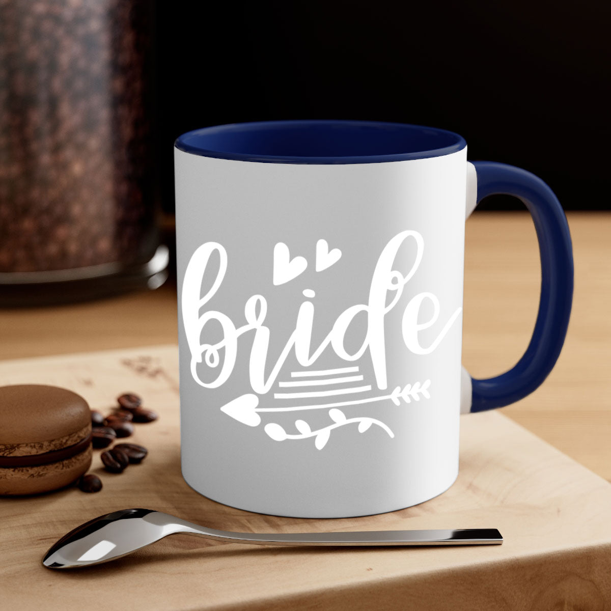 Brideeeeee 104# Mug featuring a two-tone design with a colored handle and glossy finish, available in multiple colors.