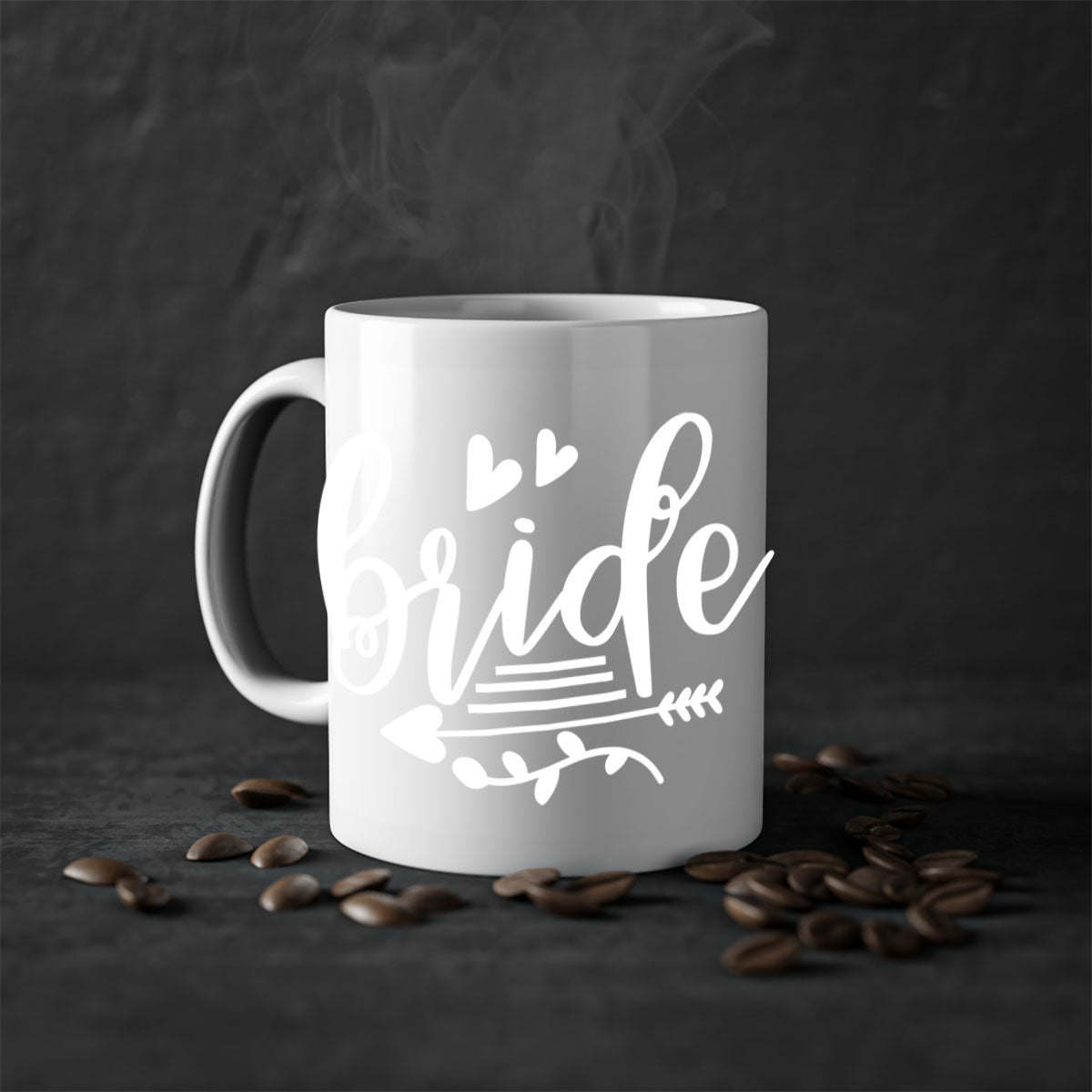 Brideeeeee 104# Mug featuring a two-tone design with a colored handle and glossy finish, available in multiple colors.