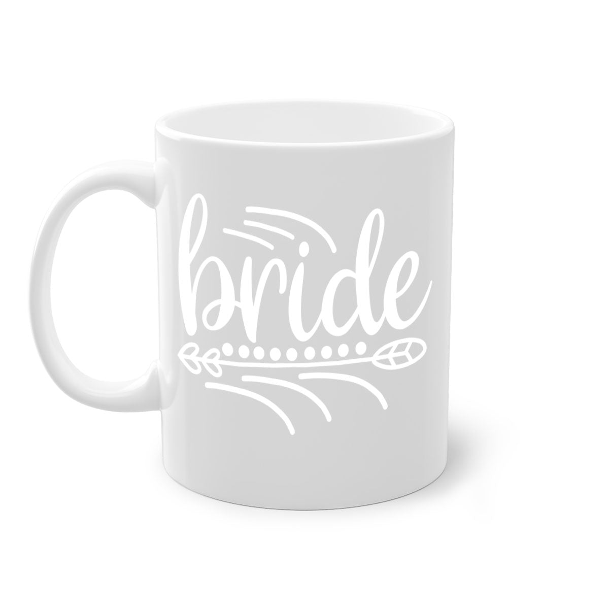 Brideeeee 105# Mug featuring a two-tone design with a colored handle and glossy finish, available in multiple colors.