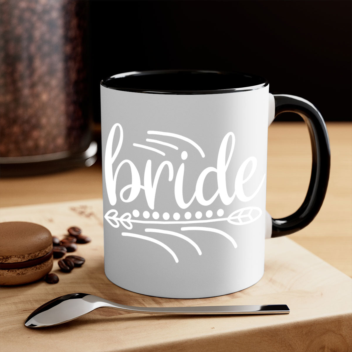 Brideeeee 105# Mug featuring a two-tone design with a colored handle and glossy finish, available in multiple colors.