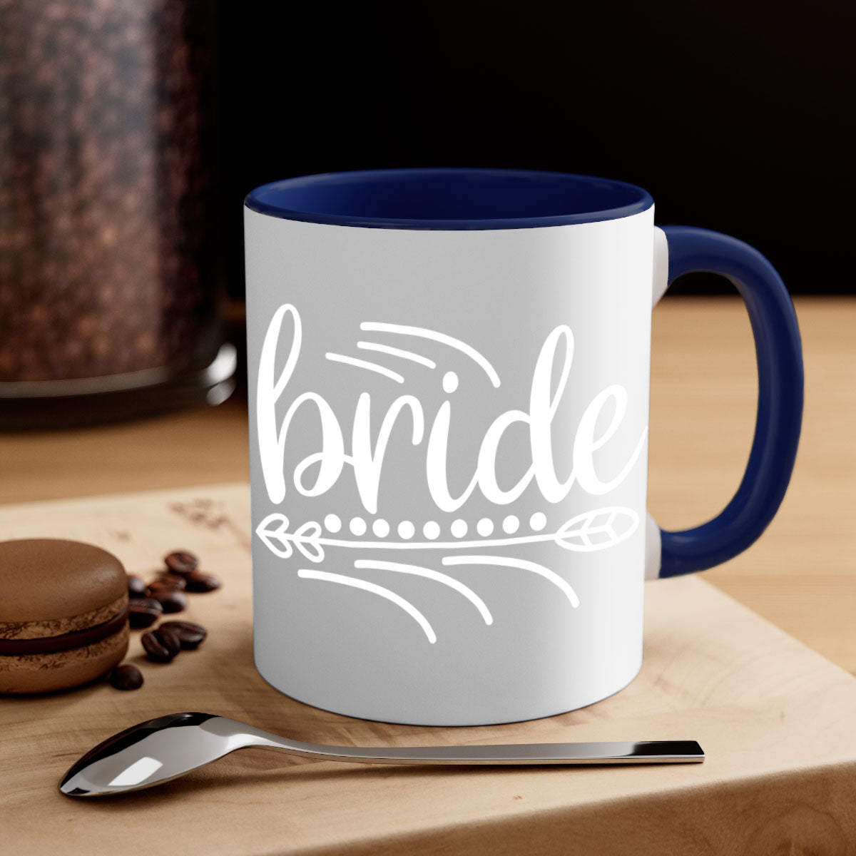 Brideeeee 105# Mug featuring a two-tone design with a colored handle and glossy finish, available in multiple colors.