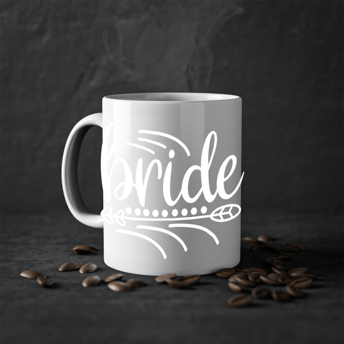 Brideeeee 105# Mug featuring a two-tone design with a colored handle and glossy finish, available in multiple colors.