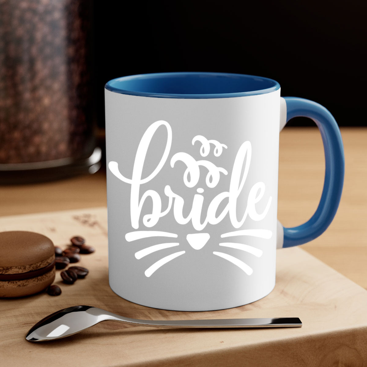 Brideeee 106# Mug featuring a two-tone design with a colored handle and glossy finish, available in multiple colors.