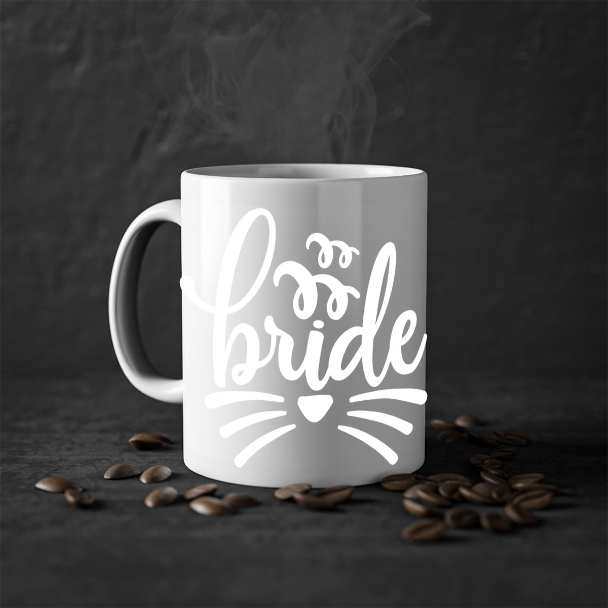 Brideeee 106# Mug featuring a two-tone design with a colored handle and glossy finish, available in multiple colors.