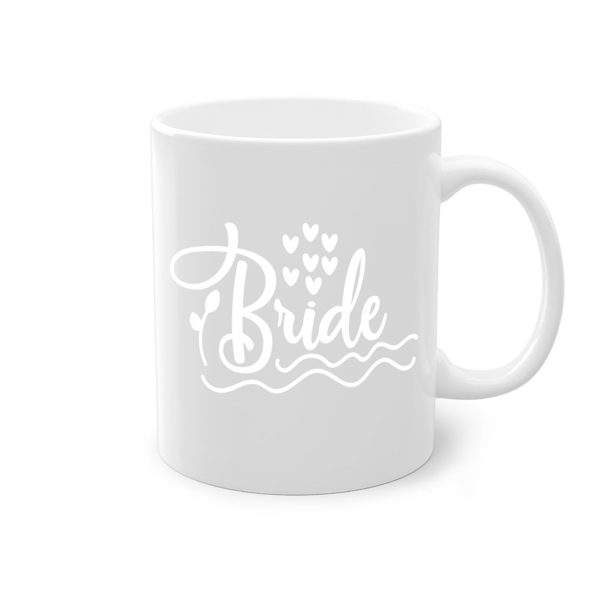 Brideee 107# Mug featuring a glossy finish, colored handle, and interior, available in multiple colors and sizes.