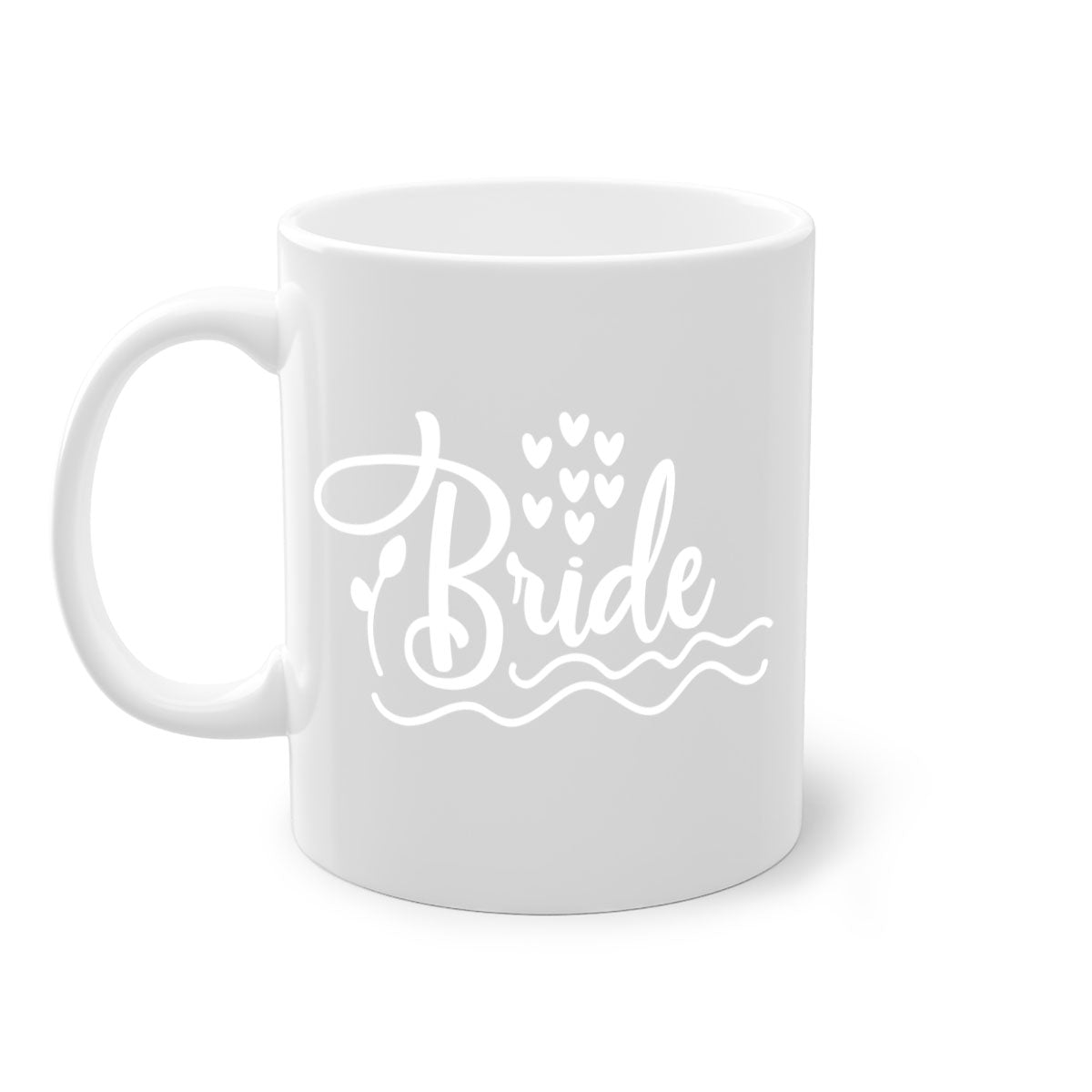 Brideee 107# Mug featuring a glossy finish, colored handle, and interior, available in multiple colors and sizes.