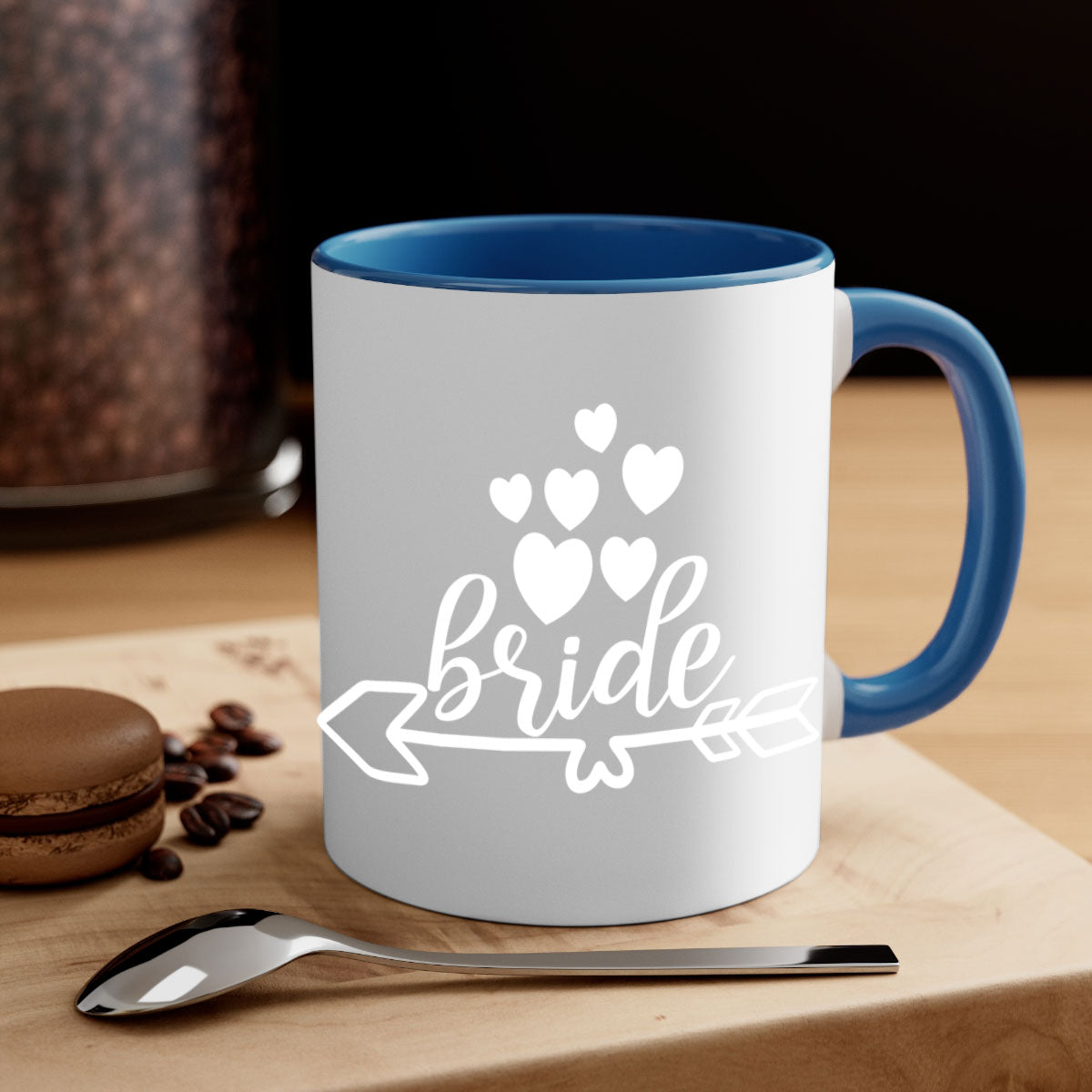 Bridee 108# Mug featuring a glossy finish, colored handle, and interior, available in five vibrant colors and two sizes.