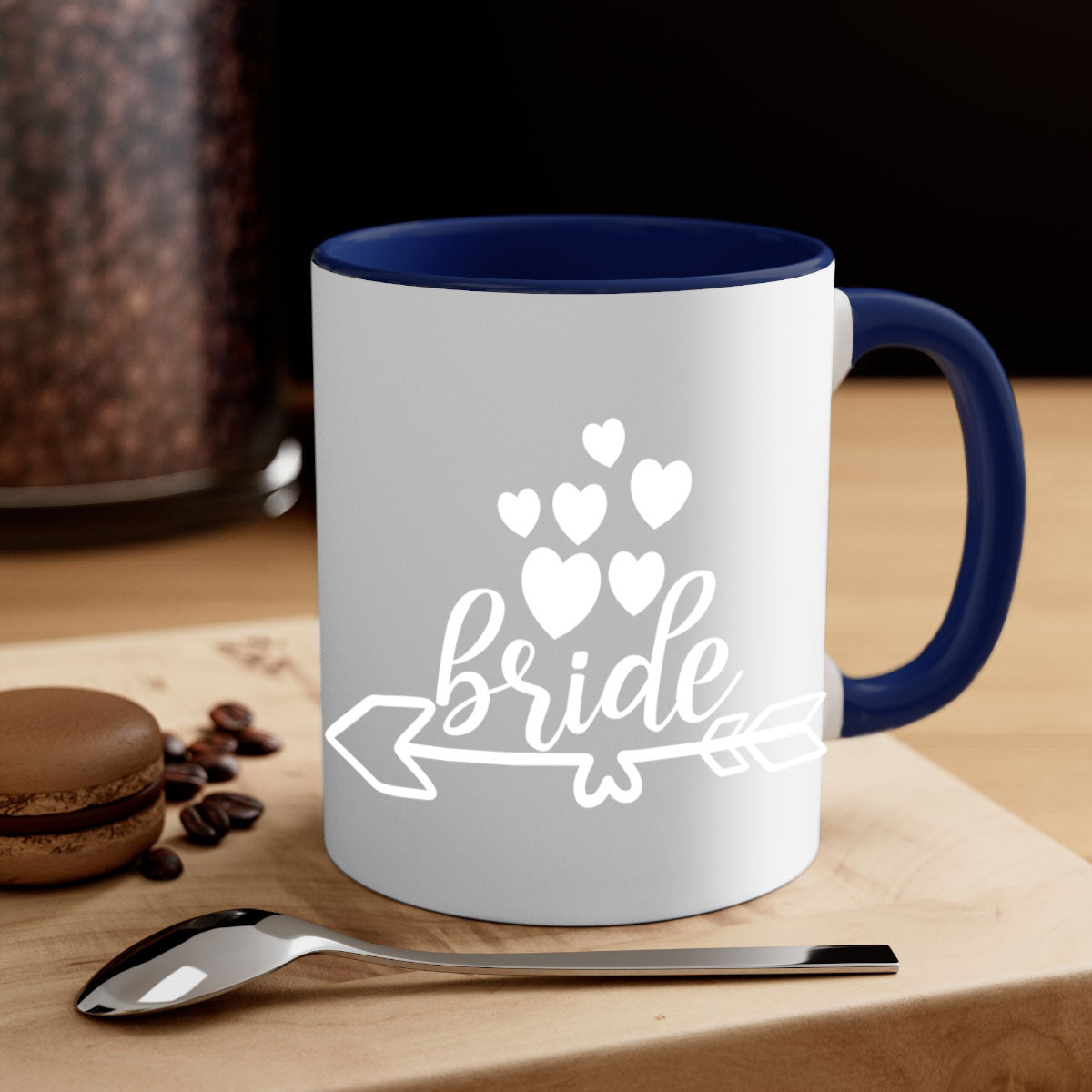 Bridee 108# Mug featuring a glossy finish, colored handle, and interior, available in five vibrant colors and two sizes.