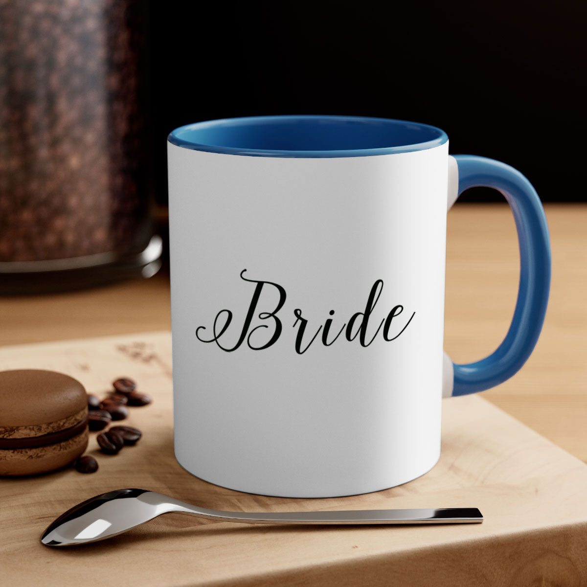 Bride 151# Mug featuring a glossy finish with a colored handle and interior, available in multiple colors and sizes.