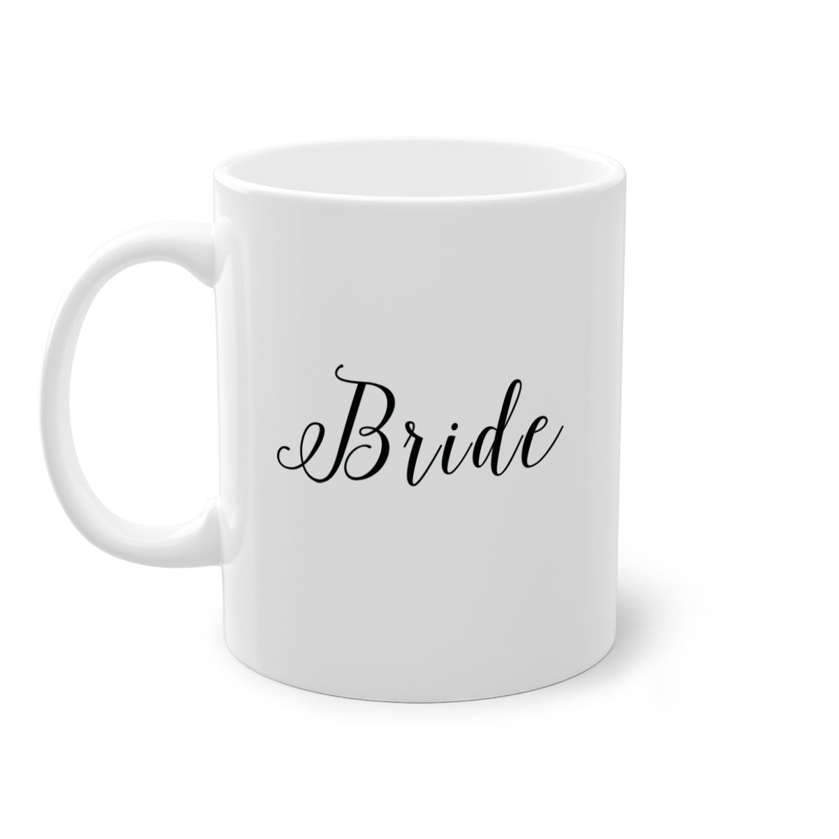 Bride 151# Mug featuring a glossy finish with a colored handle and interior, available in multiple colors and sizes.