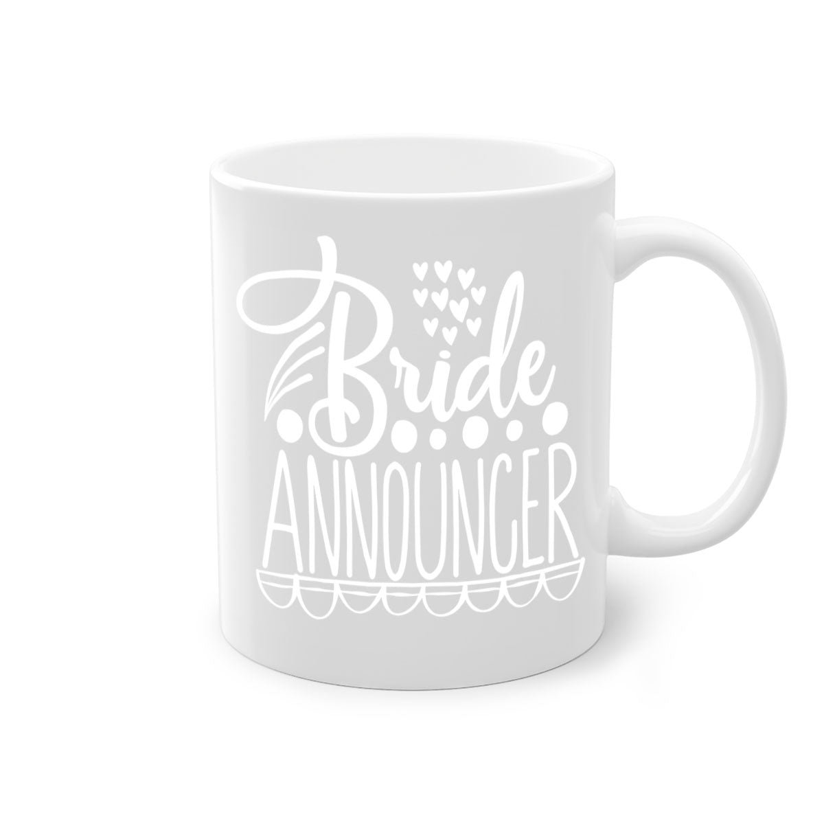 Bride announcer 8# Mug featuring a two-tone design with a colored handle and glossy finish, available in multiple colors.