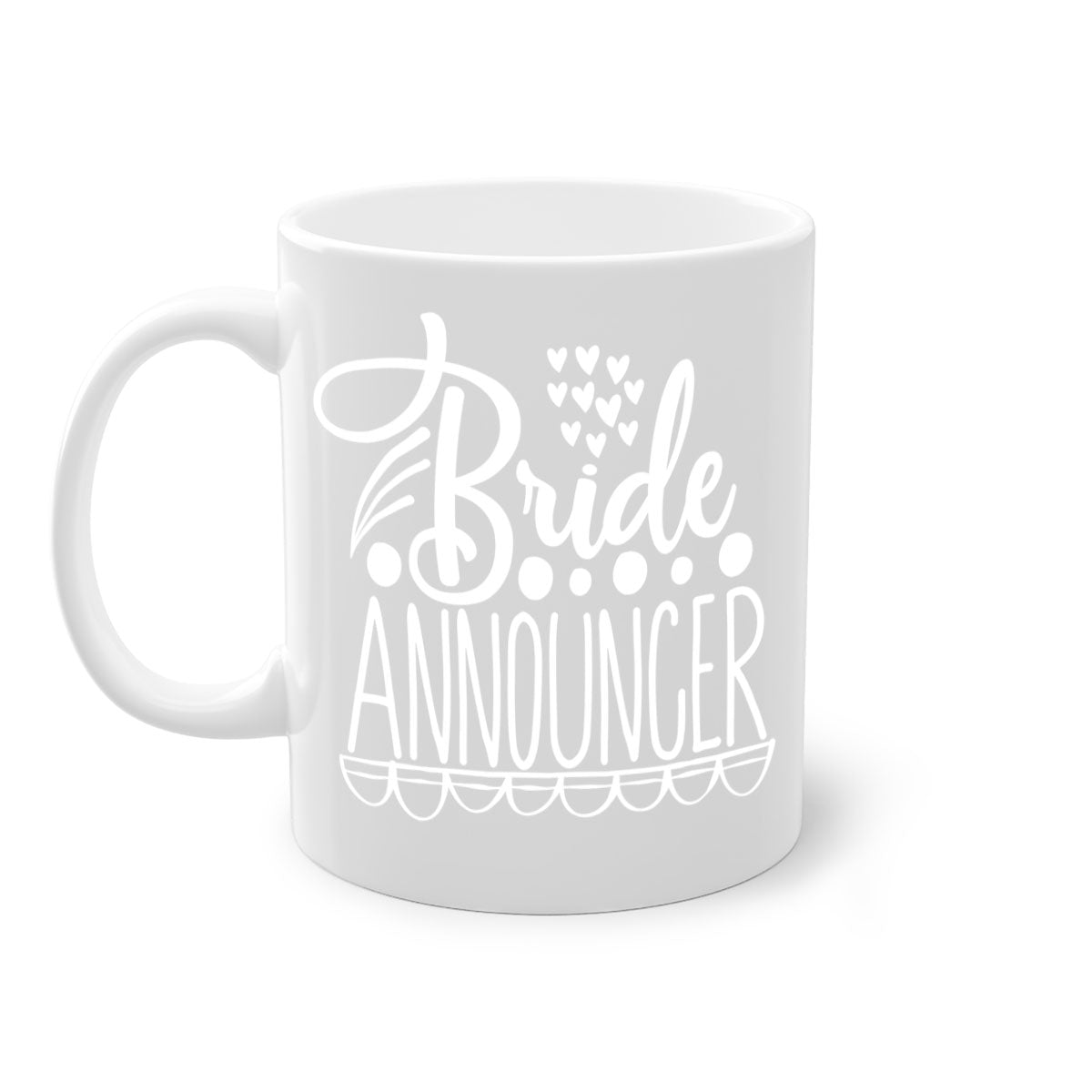 Bride announcer 8# Mug featuring a two-tone design with a colored handle and glossy finish, available in multiple colors.