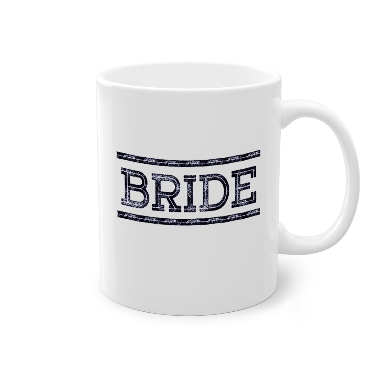 Bride Black 139# Mug featuring a glossy finish, colored handle, and interior, available in multiple colors and sizes.