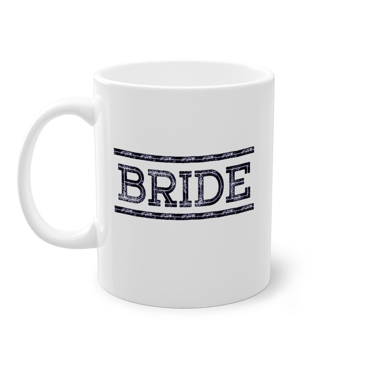 Bride Black 139# Mug featuring a glossy finish, colored handle, and interior, available in multiple colors and sizes.