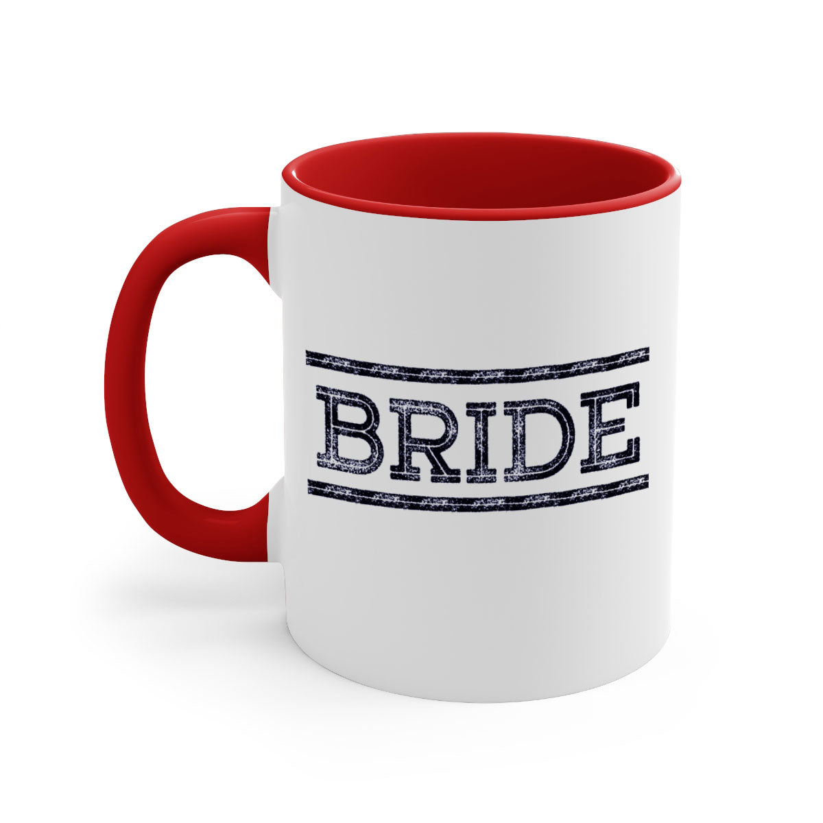 Bride Black 139# Mug featuring a glossy finish, colored handle, and interior, available in multiple colors and sizes.