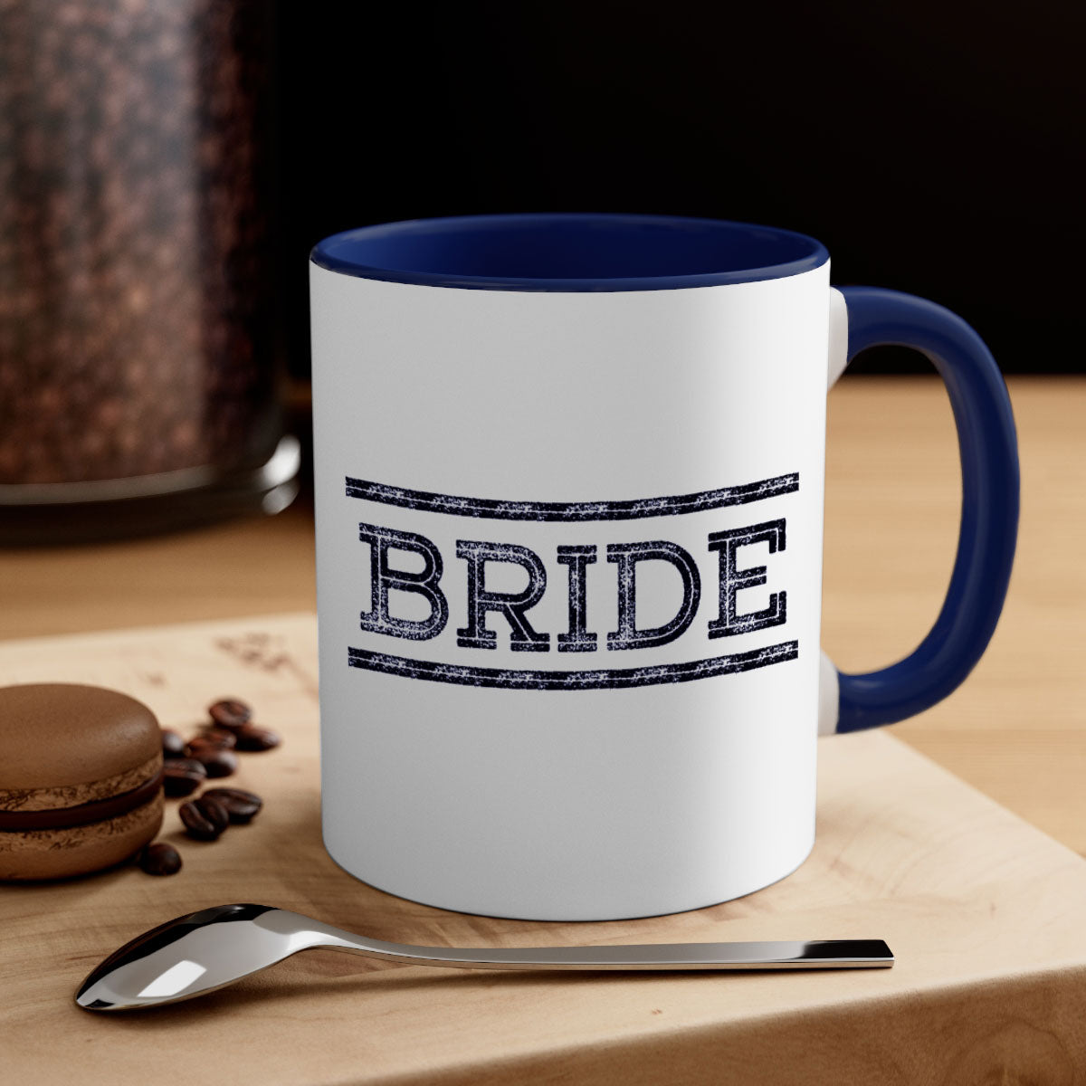 Bride Black 139# Mug featuring a glossy finish, colored handle, and interior, available in multiple colors and sizes.