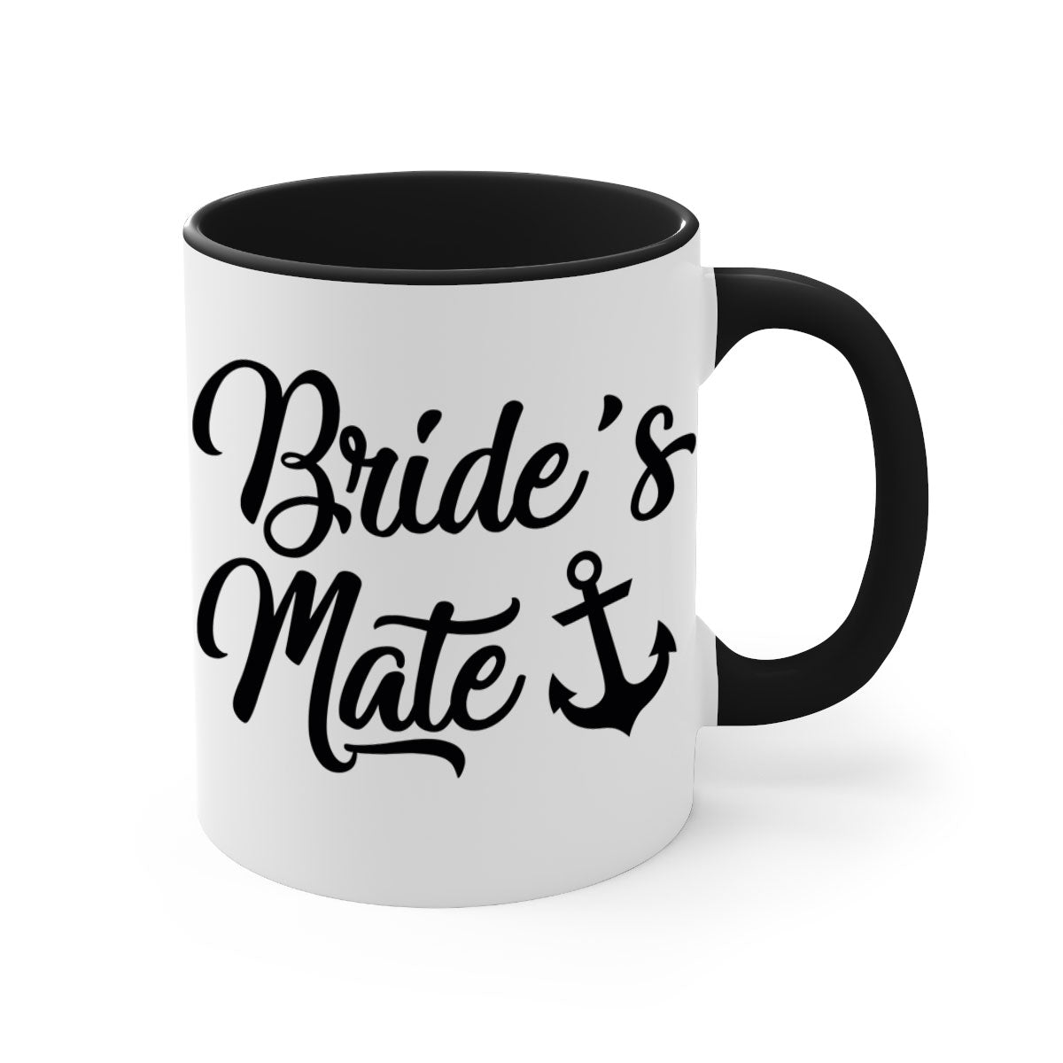 Bride Squad 1# Mug featuring a two-tone design with a colored handle and glossy finish, available in multiple colors.