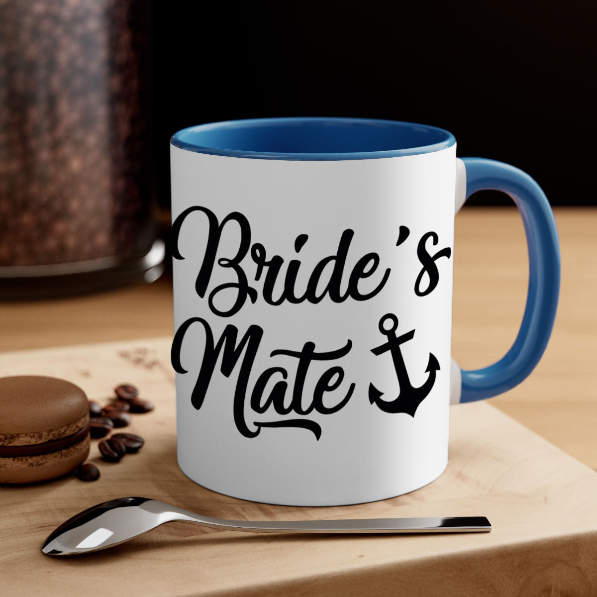 Bride Squad 1# Mug featuring a two-tone design with a colored handle and glossy finish, available in multiple colors.