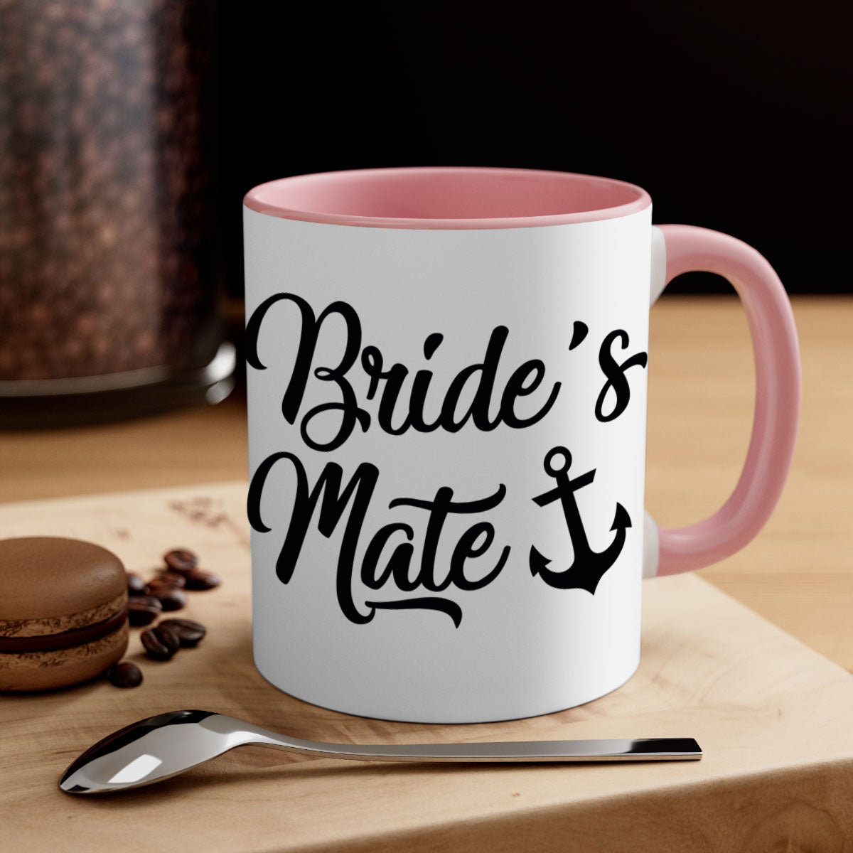 Bride Squad 1# Mug featuring a two-tone design with a colored handle and glossy finish, available in multiple colors.