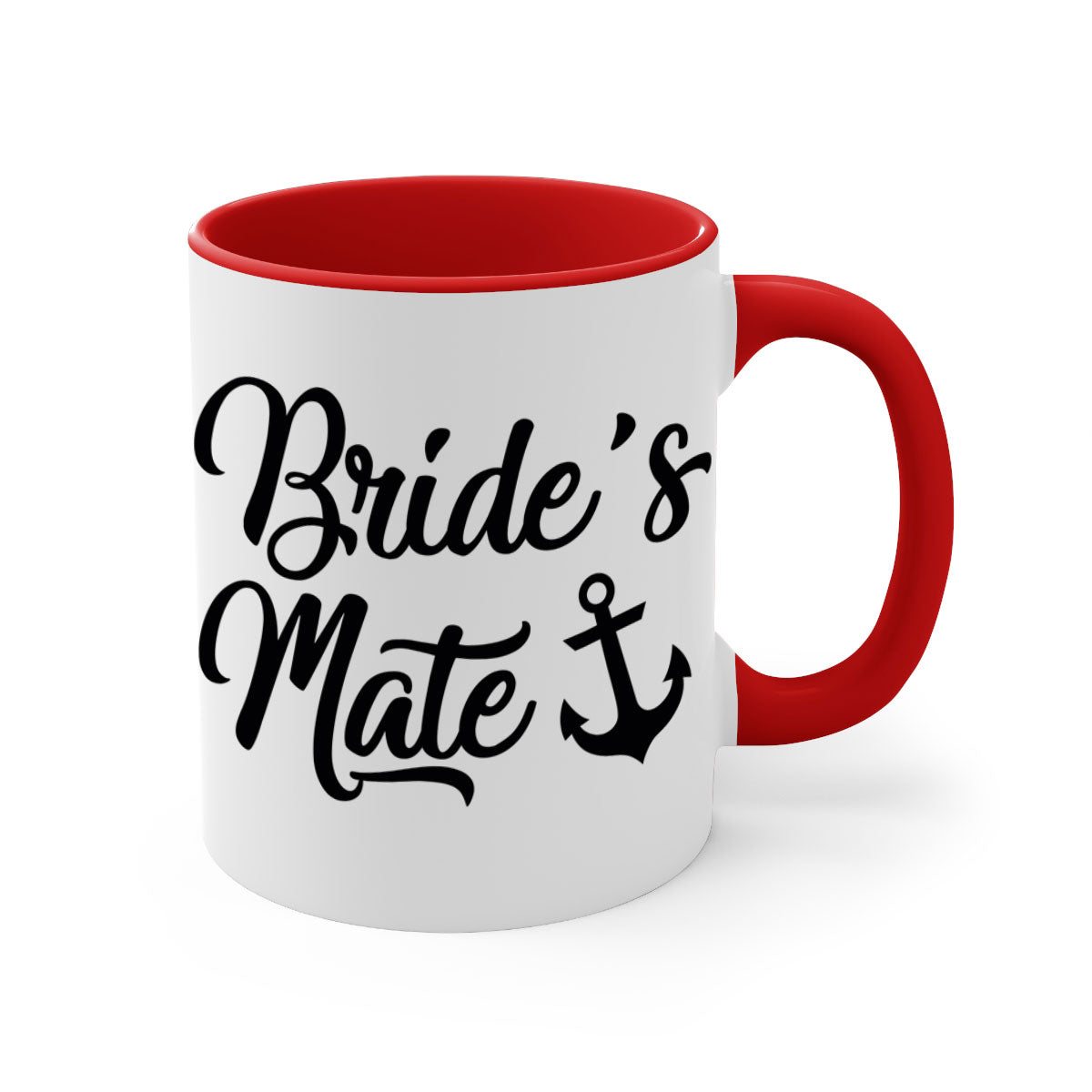 Bride Squad 1# Mug featuring a two-tone design with a colored handle and glossy finish, available in multiple colors.