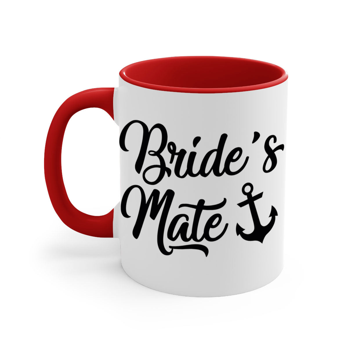 Bride Squad 1# Mug featuring a two-tone design with a colored handle and glossy finish, available in multiple colors.