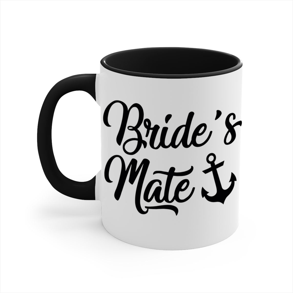 Bride Squad 1# Mug featuring a two-tone design with a colored handle and glossy finish, available in multiple colors.