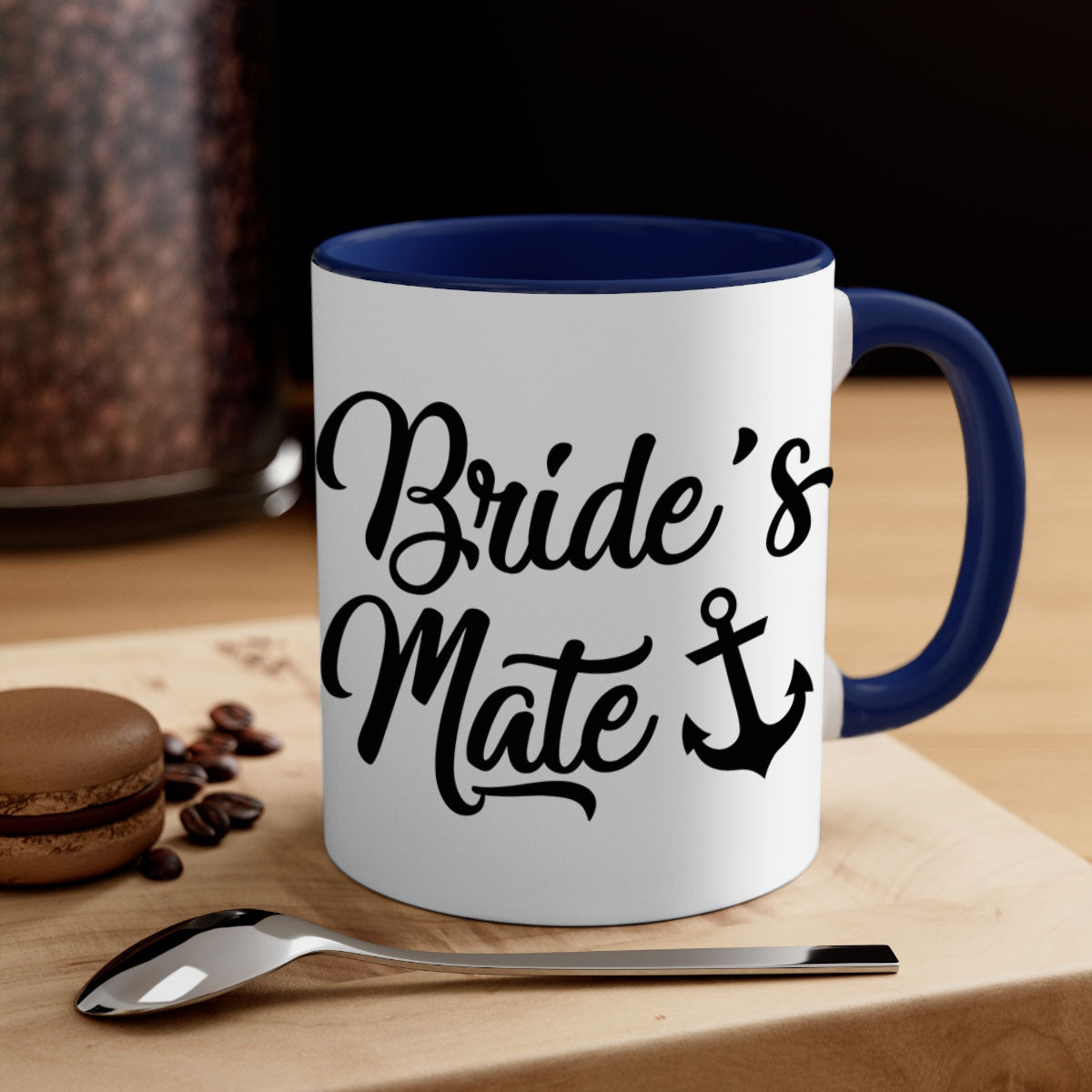 Bride Squad 1# Mug featuring a two-tone design with a colored handle and glossy finish, available in multiple colors.