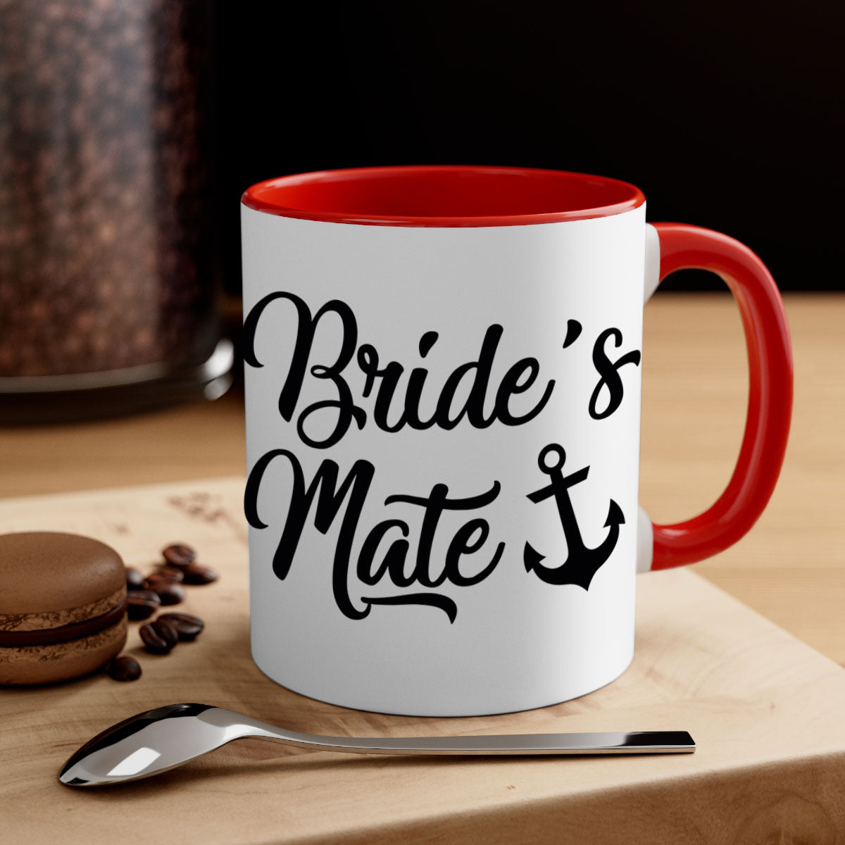 Bride Squad 1# Mug featuring a two-tone design with a colored handle and glossy finish, available in multiple colors.