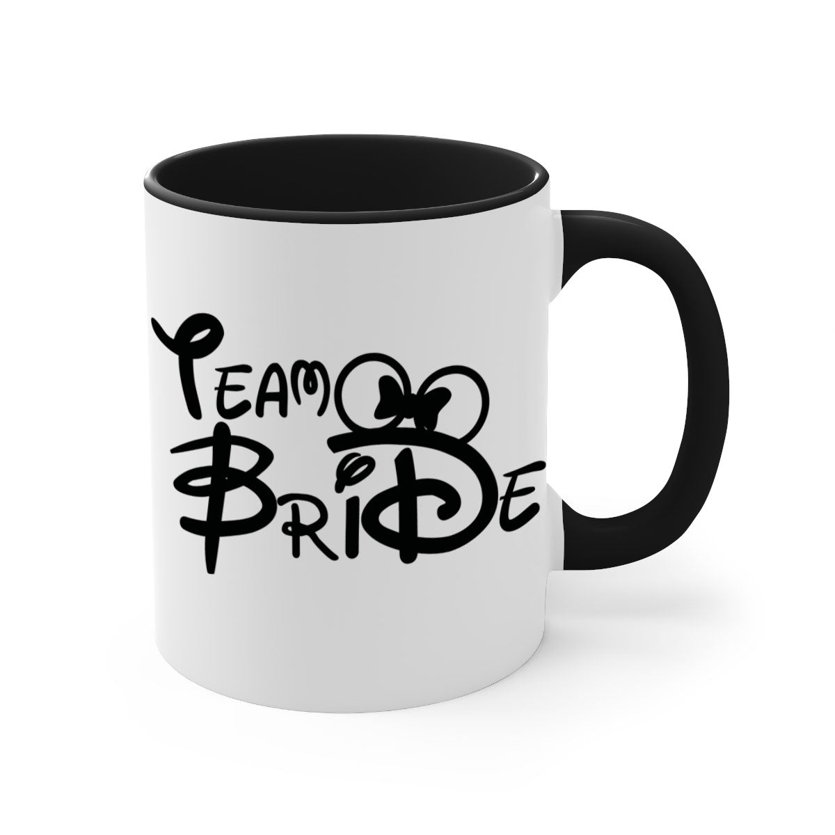 Bride Squad 10# Mug featuring a glossy finish, colored handle, and interior, available in five colors and two sizes.