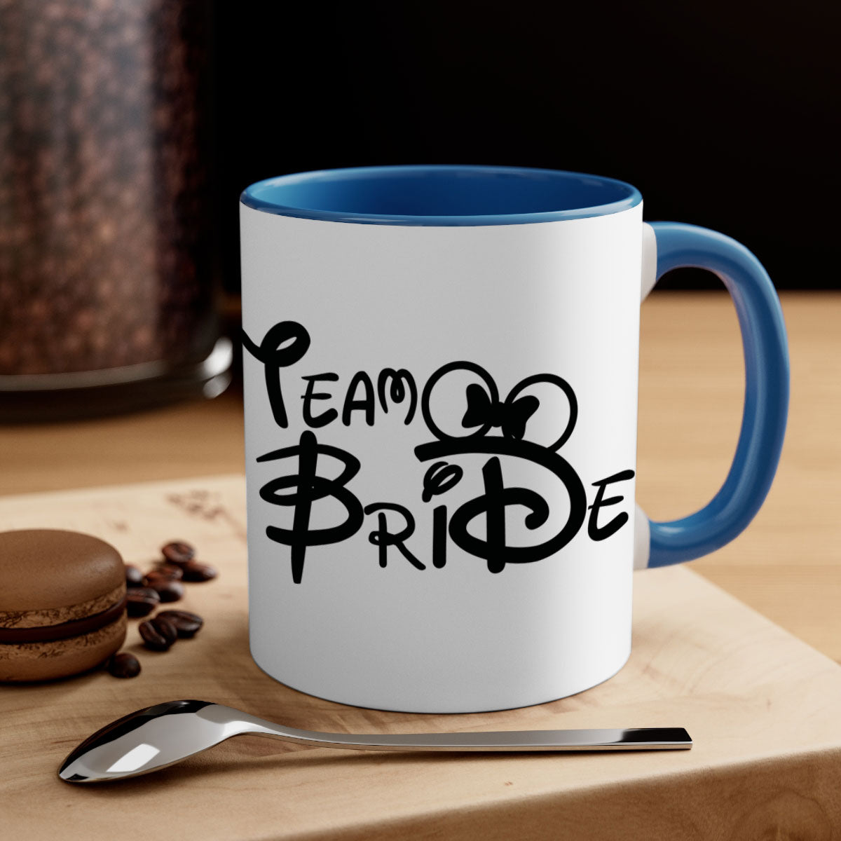 Bride Squad 10# Mug featuring a glossy finish, colored handle, and interior, available in five colors and two sizes.