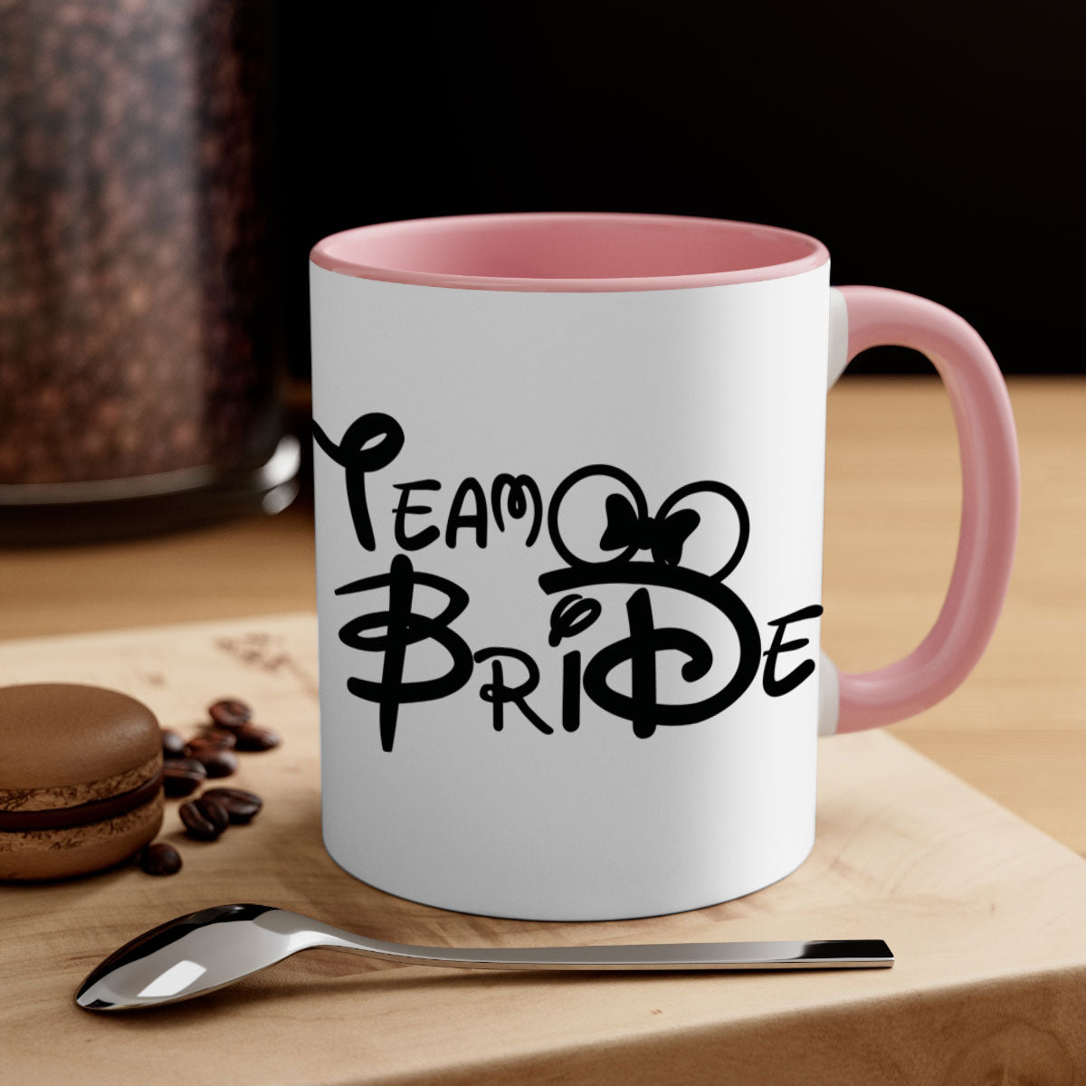 Bride Squad 10# Mug featuring a glossy finish, colored handle, and interior, available in five colors and two sizes.