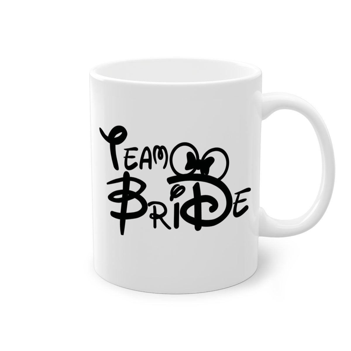 Bride Squad 10# Mug featuring a glossy finish, colored handle, and interior, available in five colors and two sizes.