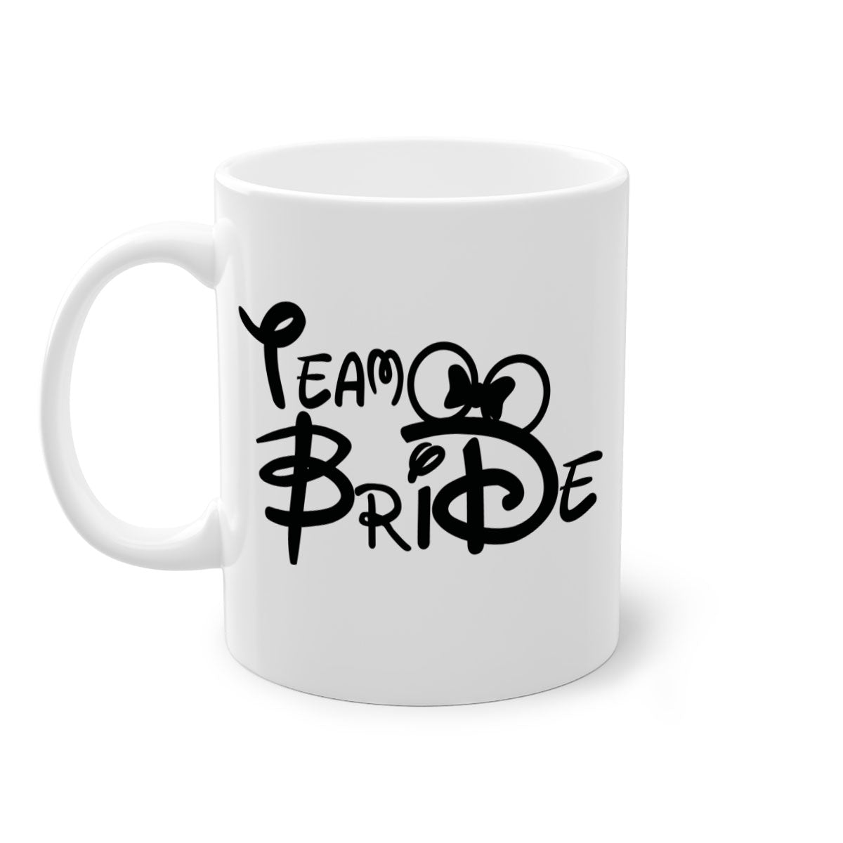 Bride Squad 10# Mug featuring a glossy finish, colored handle, and interior, available in five colors and two sizes.