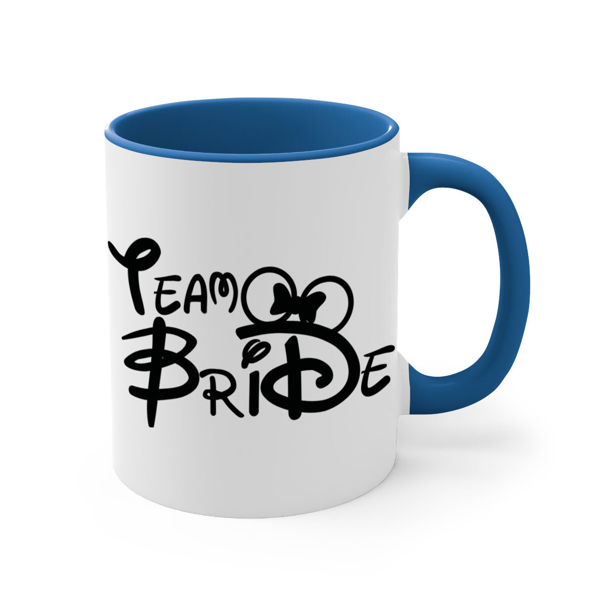 Bride Squad 10# Mug featuring a glossy finish, colored handle, and interior, available in five colors and two sizes.