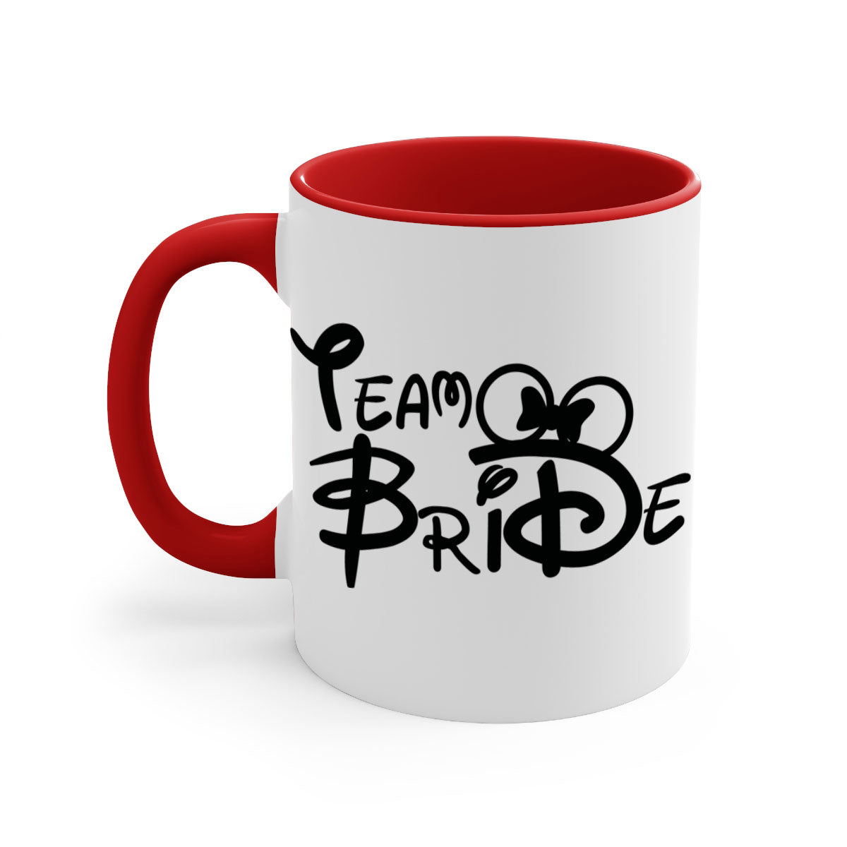 Bride Squad 10# Mug featuring a glossy finish, colored handle, and interior, available in five colors and two sizes.