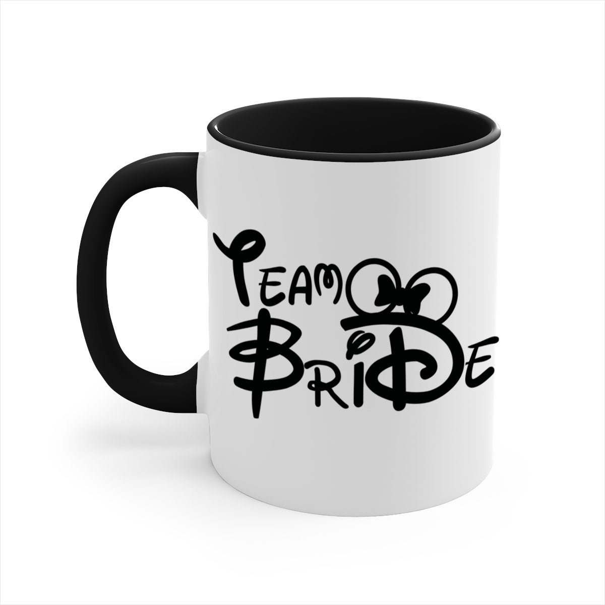 Bride Squad 10# Mug featuring a glossy finish, colored handle, and interior, available in five colors and two sizes.