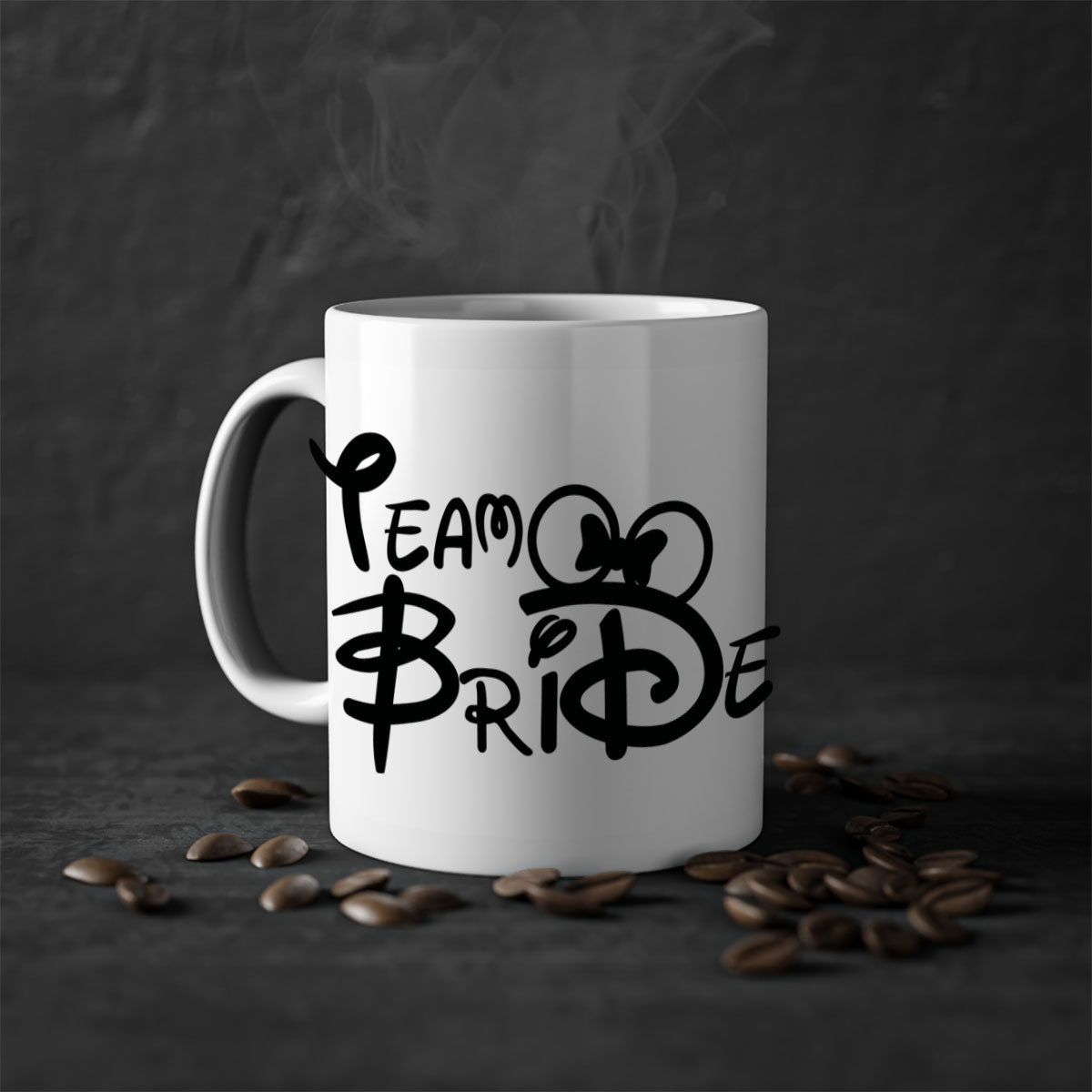 Bride Squad 10# Mug featuring a glossy finish, colored handle, and interior, available in five colors and two sizes.