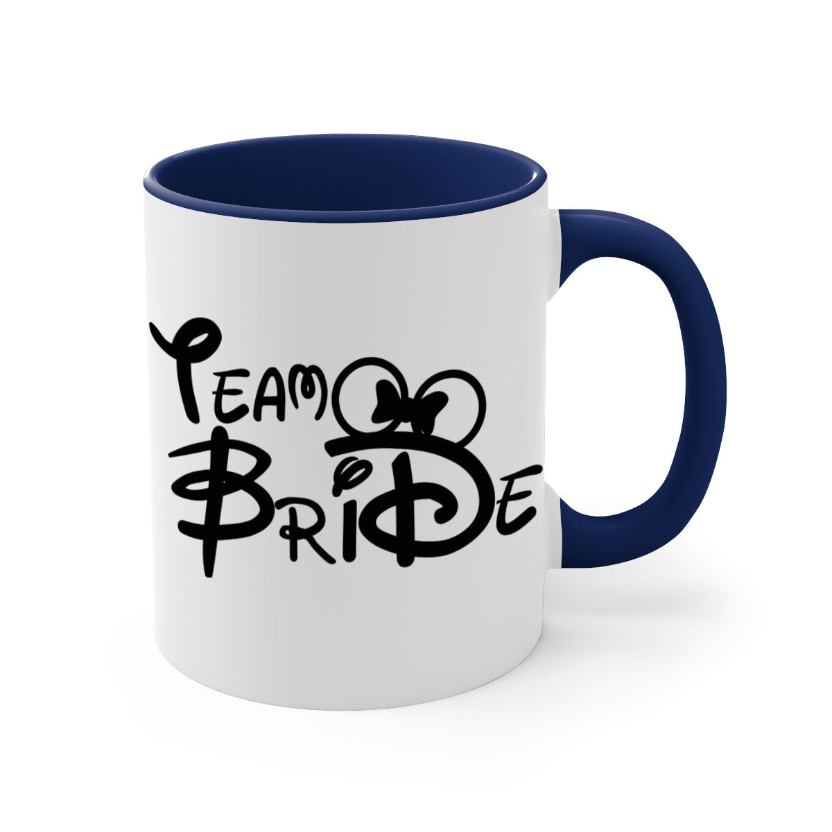 Bride Squad 10# Mug featuring a glossy finish, colored handle, and interior, available in five colors and two sizes.