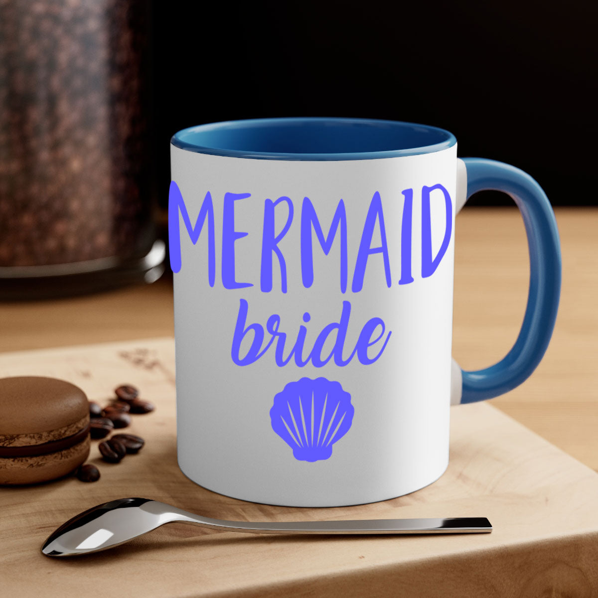 Bride Squad 120# Mug featuring a two-tone design with a colored handle and glossy finish, available in multiple colors.