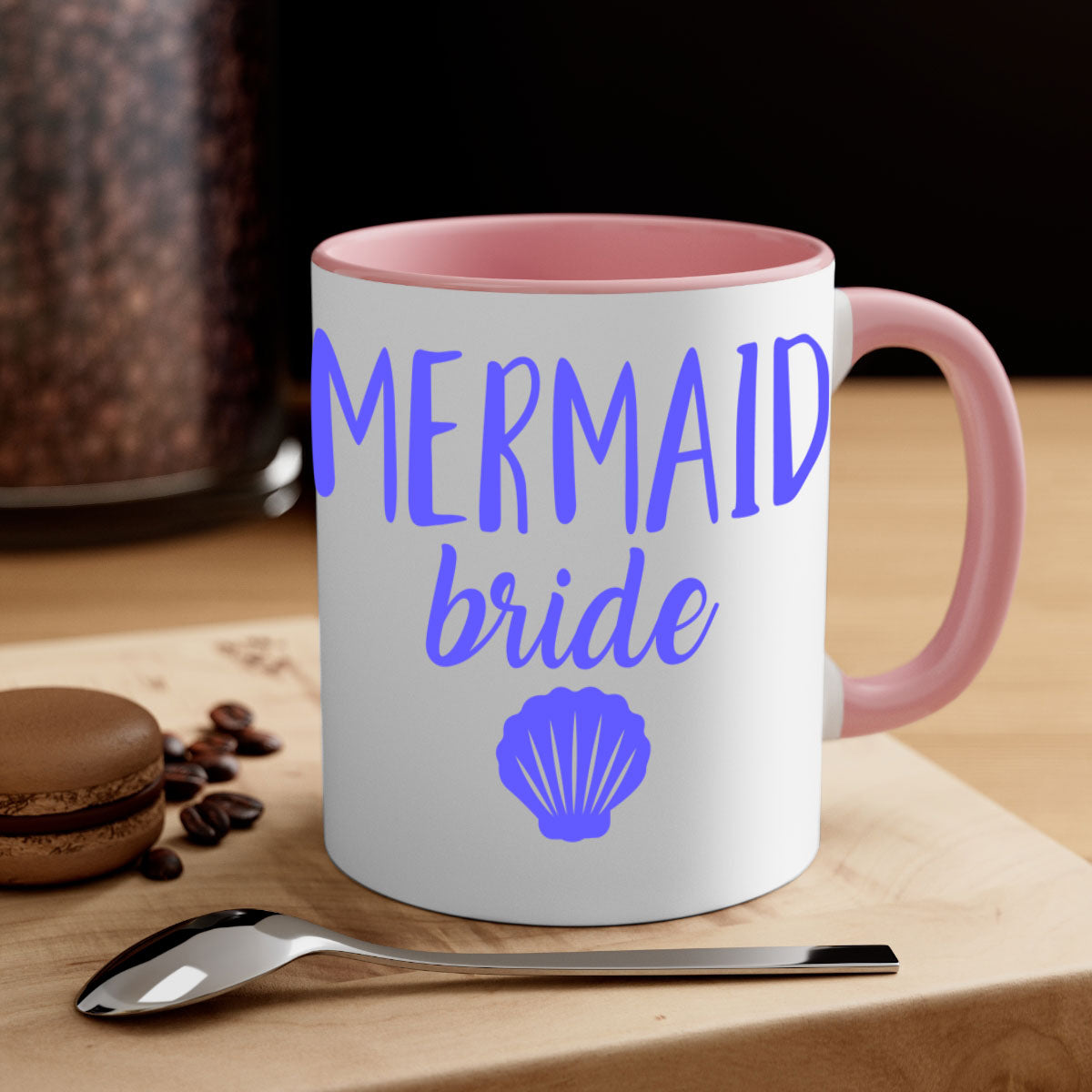 Bride Squad 120# Mug featuring a two-tone design with a colored handle and glossy finish, available in multiple colors.