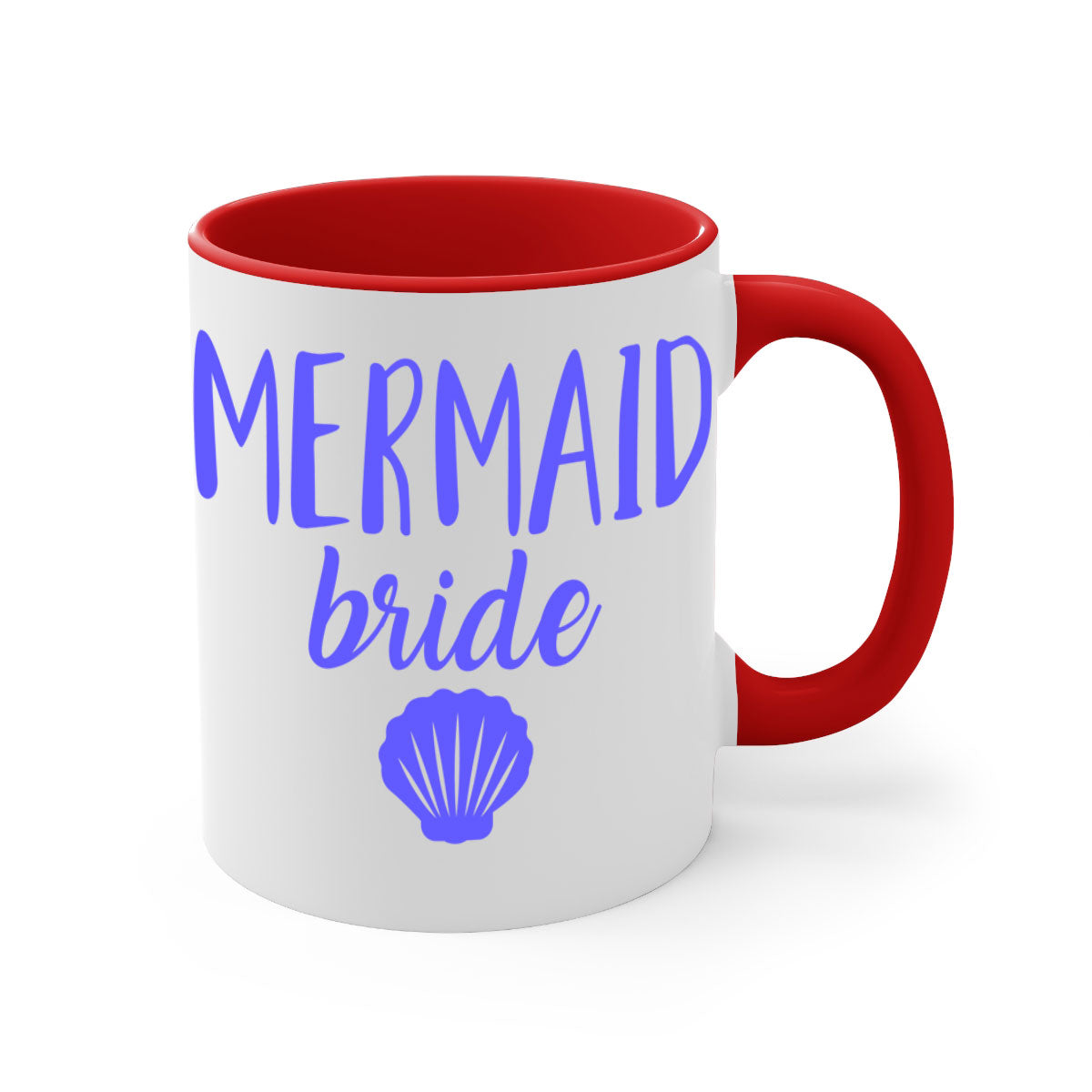 Bride Squad 120# Mug featuring a two-tone design with a colored handle and glossy finish, available in multiple colors.