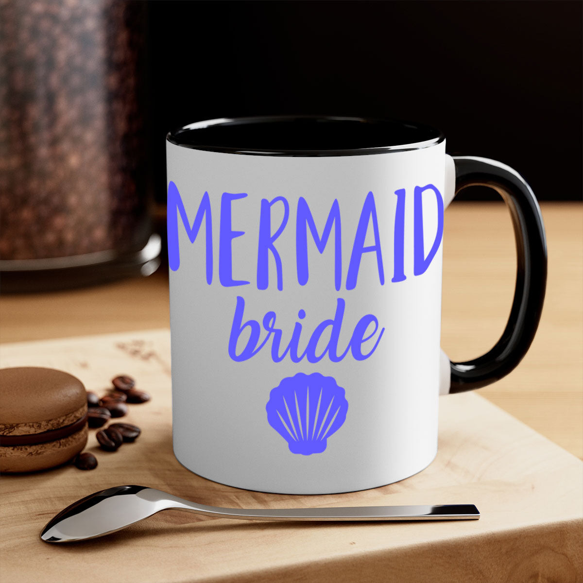 Bride Squad 120# Mug featuring a two-tone design with a colored handle and glossy finish, available in multiple colors.