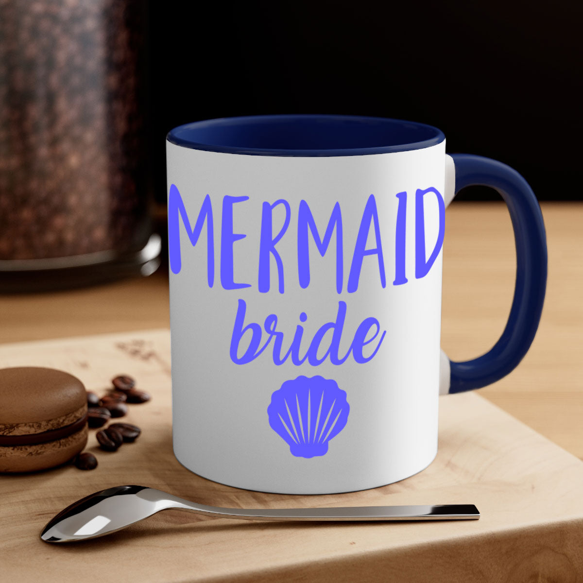 Bride Squad 120# Mug featuring a two-tone design with a colored handle and glossy finish, available in multiple colors.