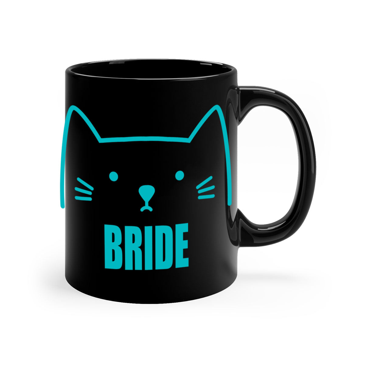 Bride Squad 126# Mug featuring a glossy finish, colored handle, and interior, available in five vibrant colors.