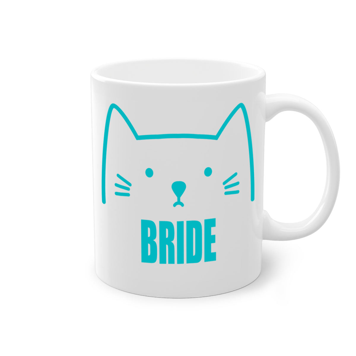 Bride Squad 126# Mug featuring a glossy finish, colored handle, and interior, available in five vibrant colors.