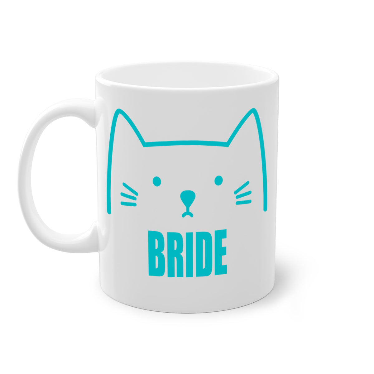 Bride Squad 126# Mug featuring a glossy finish, colored handle, and interior, available in five vibrant colors.