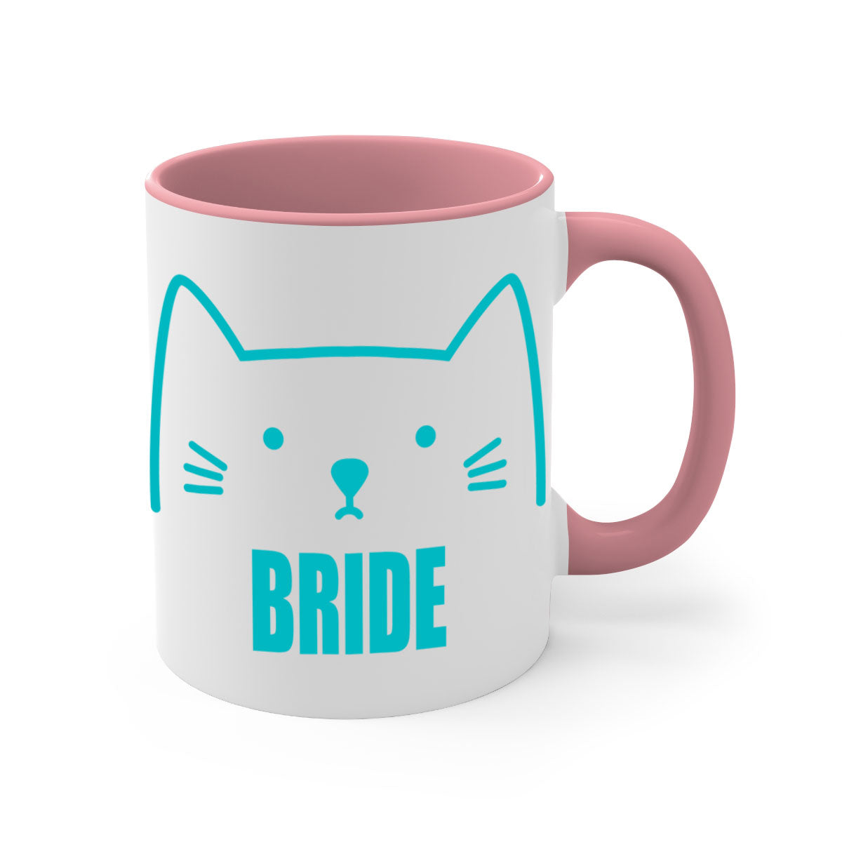 Bride Squad 126# Mug featuring a glossy finish, colored handle, and interior, available in five vibrant colors.