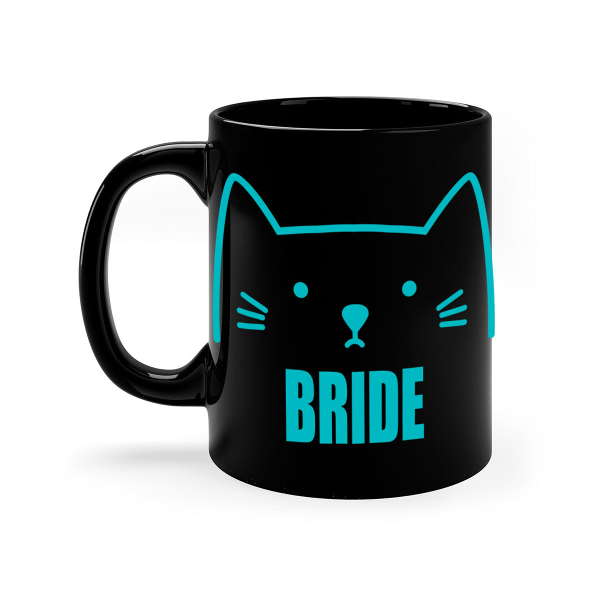 Bride Squad 126# Mug featuring a glossy finish, colored handle, and interior, available in five vibrant colors.