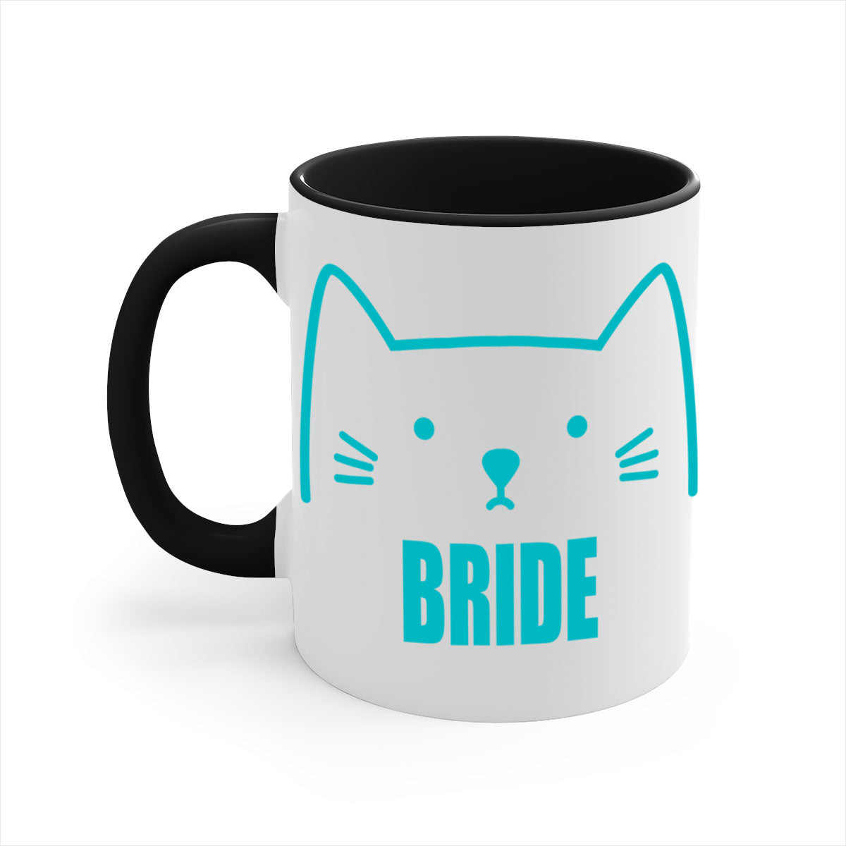 Bride Squad 126# Mug featuring a glossy finish, colored handle, and interior, available in five vibrant colors.